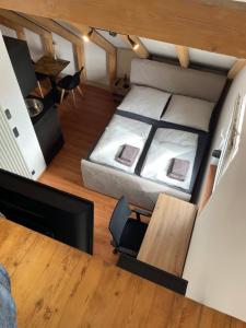 Postel nebo postele na pokoji v ubytování Schönes und modernes Apartment VS