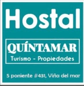 a sign that says hicott quimannincialincial at Hostal Quintamar Viña del mar in Viña del Mar