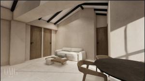 ein Wohnzimmer mit Sofa und Tisch in der Unterkunft Moderno y luminoso apartamento de 3 habitaciones 314 in Medellín