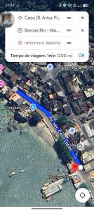 a screenshot of a google map of a city at Suíte Privativa no Centro de Mangaratiba in Mangaratiba