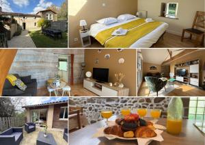 Μια τηλεόραση ή/και κέντρο ψυχαγωγίας στο Le Hameau des possibles gites 16- personnes