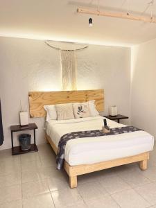 Ένα ή περισσότερα κρεβάτια σε δωμάτιο στο Casa Mi Ranchito