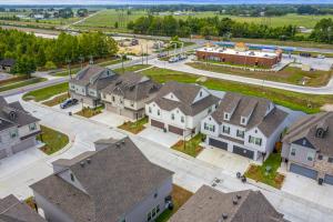 an aerial view of a town with houses at The Tigers Pathway House near LSU Stadium - BC1034 in Collegetown