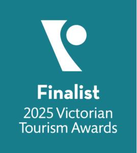 a logo for the finish victorian tourism awards at Benambra Cottage c1860 in Queenscliff