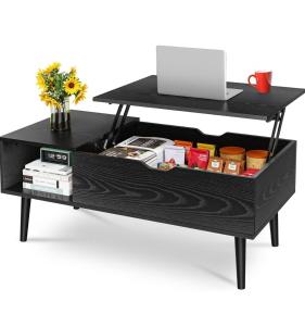 a black desk with a laptop on top of it at Amazing private Room in Glendale