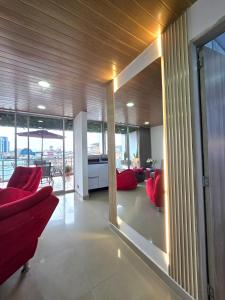 Posezení v ubytování Hotel Penthouse Terraza cerca Cardio Infantil + 1 fotografie