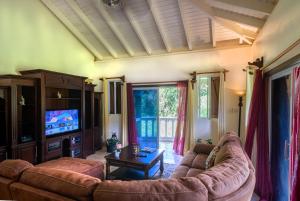 TV a/nebo společenská místnost v ubytování Ridge Royale with Mountain View, Waterfalls, Hot Tub and Home Cinema + 68 fotografií