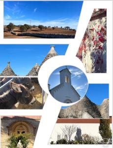 a collage of photos with a pair of scissors at Porto Antico in Bari