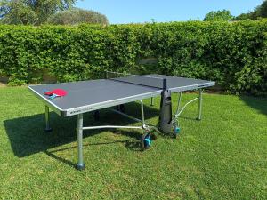 a ping pong table in the grass in a yard at mauran berre insolite in Berre-lʼÉtang +3 photos