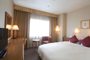 TV a/nebo společenská místnost v ubytování Dai-ichi Hotel Ryogoku