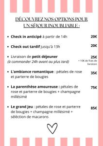 a screenshot of a cell phone screen with a list of items at Charming studio 2 people Ainay district close to Bellecour in Lyon