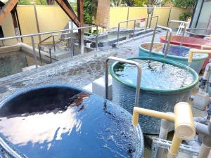 two buckets filled with water on a water slide at Kur and Hotel Shinshu in Shiojiri +66 photos