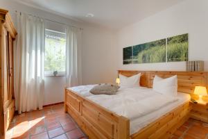Postel nebo postele na pokoji v ubytování Spreewaldferienhaus