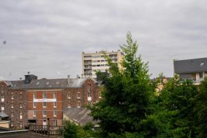 3 chambres lumineux proche gare et TNB في رين: مجموعة مباني في خلفية المبنى