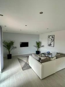 Μια τηλεόραση ή/και κέντρο ψυχαγωγίας στο Ferienwohnung Michena