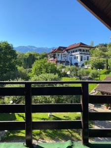 a view from the balcony of a house at Pensiunea Iulia in Bran