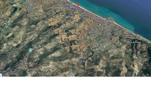 a map of a city and the ocean at La casa nel borgo - le comodità di una intera casa vicina a tutti i servizi in Porto San Giorgio