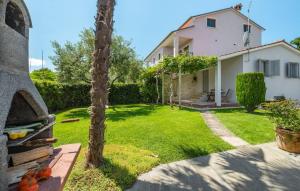a yard with a house and a tree at Villa Mir - Rovinj by Villas Guide in Štanga