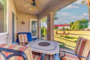 Patio nebo venkovní prostory v ubytování On Golf Course Quiet Indio Home with Pool Access!