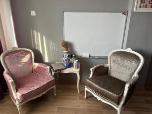 Χώρος καθιστικού στο Aegean Suites