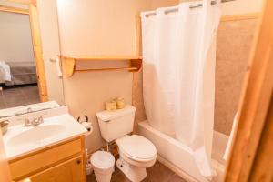 un bagno con wc, lavandino e doccia di Frio Country #15 a Concan