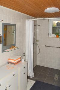 Koupelna v ubytování FeWo im Dreiländereck