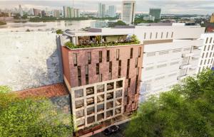 an architectural rendering of a building with a rooftop garden at Motto By Hilton Recife in Recife