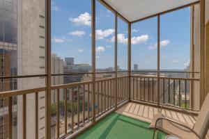 a view from the balcony of a building at Downtown Atl Stay Cozy Comfort In Hotel District in Atlanta