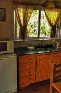 Η κουζίνα ή μικρή κουζίνα στο Cabaña Kala - Encanto Tigre +5 φωτογραφίες