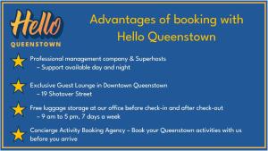 Una captura de pantalla de una página web con la ayuda del pacto de oxígeno hello en Waterfront Queenstown Studio Peaceful Stay, en Frankton