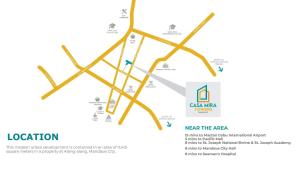 a map of the location of the cayman way intersection at Casa Mira Mandaue unit 608 Tower 4 in Cebu City