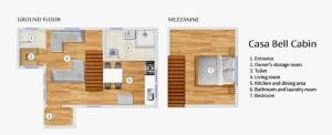a plan of a floor plan of a apartment at Casa Bell Cabin Niseko in Niseko