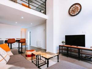 TV a/nebo společenská místnost v ubytování Les Lofts Stéphanois - Au cœur de Sainte-Etienne
