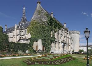 a large white building with ivy growing on it at Appart Cosy proche Gare - Lit Queen size & Netflix in Angoulême