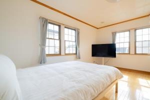 TV a/nebo společenská místnost v ubytování Asahimachi House