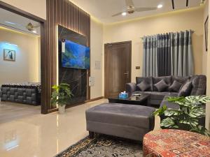 Istumisnurk majutusasutuses Zeta Mall Condo Pool above Mall below