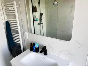 Koupelna v ubytování Maison rénové - Centre Cambrai + 20 fotografií