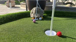 a group of balls on a artificial grass golf course at Hotel Alfonso I in Tui