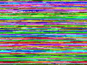 a colorful screen with a bunch of colored lines at Holiday Home De cap en cap by Interhome in Trouguennour