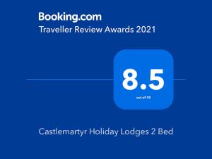 a blue box with the number on it at Holiday Home Castlemartyr Lodges - TR4 No 20 - 2 Bed by Interhome in Castlemartyr