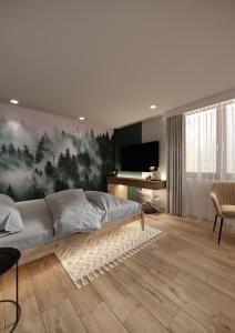 Χώρος καθιστικού στο Chamois Apartments