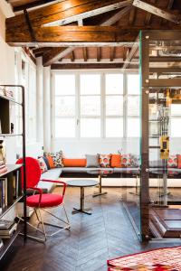 TV a/nebo společenská místnost v ubytování Hotel Milu Florence