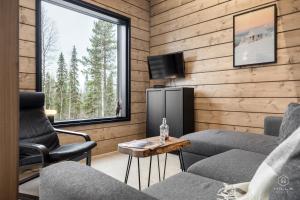 TV a/nebo společenská místnost v ubytování Villa Lumikkomäki A - Arctic Forest Retreat by Hilla Villas
