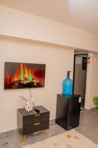 TV a/nebo společenská místnost v ubytování Faiy's cosy 1bed Makasembo