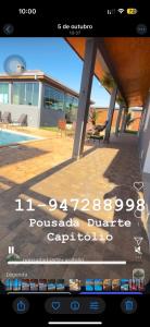 a screenshot of the youtube page of a house at Pousada Duarte in Capitólio