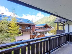 a view from the balcony of a house at Apartment Marmolada-12 by Interhome in Alba di Canazei