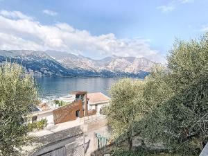 a house with a view of the water and mountains at Villa Graziella by Interhome in Malcesine