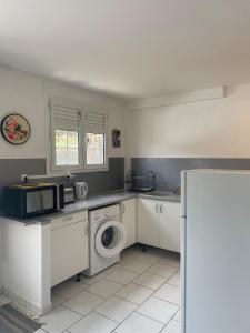 Kuchyň nebo kuchyňský kout v ubytování Location studio sur les hauteurs du Marin