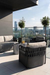 Μπαλκόνι ή βεράντα στο New Belgrade Premium Hotel