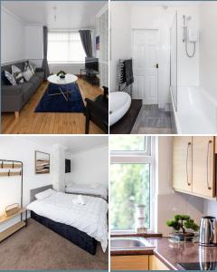 Voodi või voodid majutusasutuse Wivelsfield Retreat- Modern & Spacious Home toas